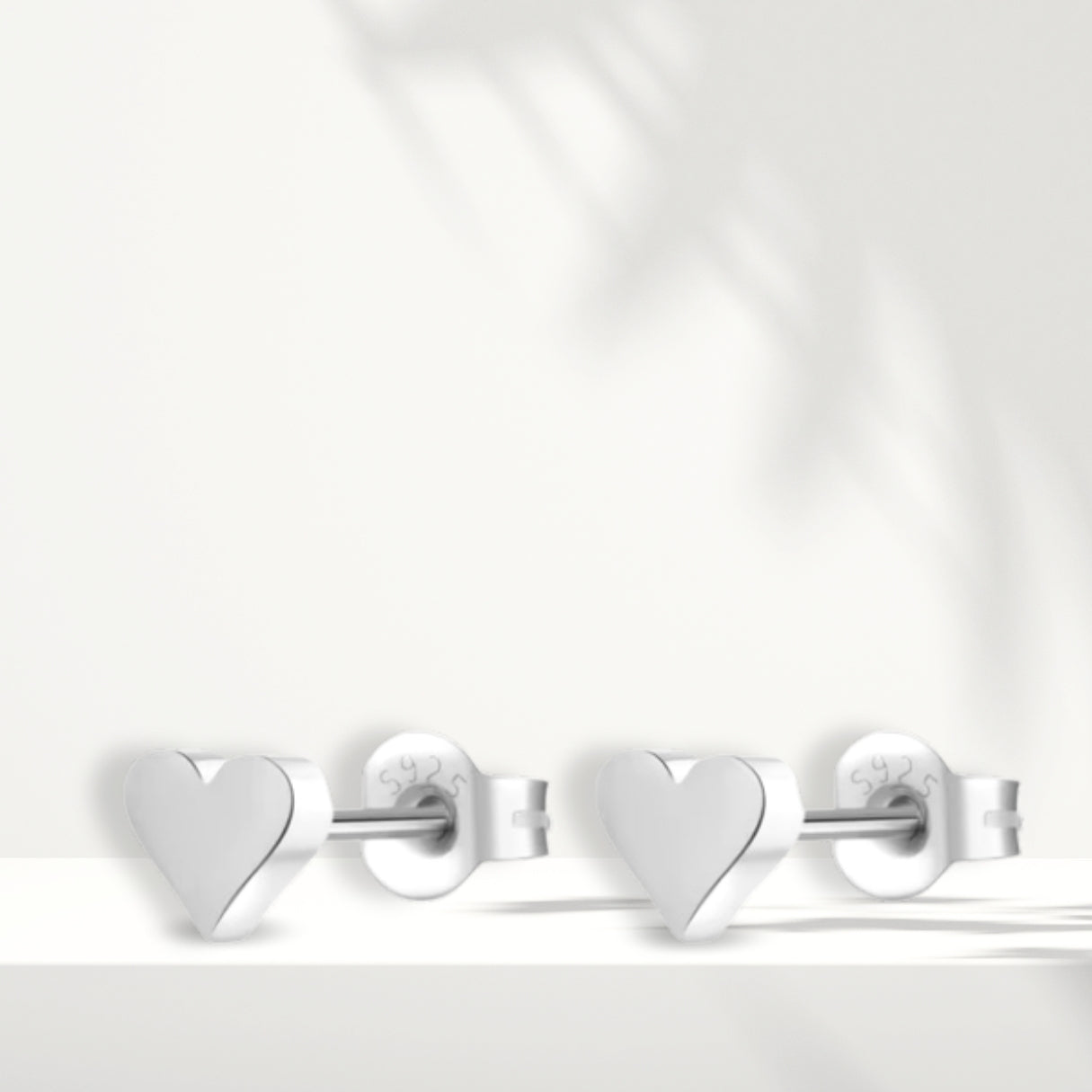 White Silver Earrings