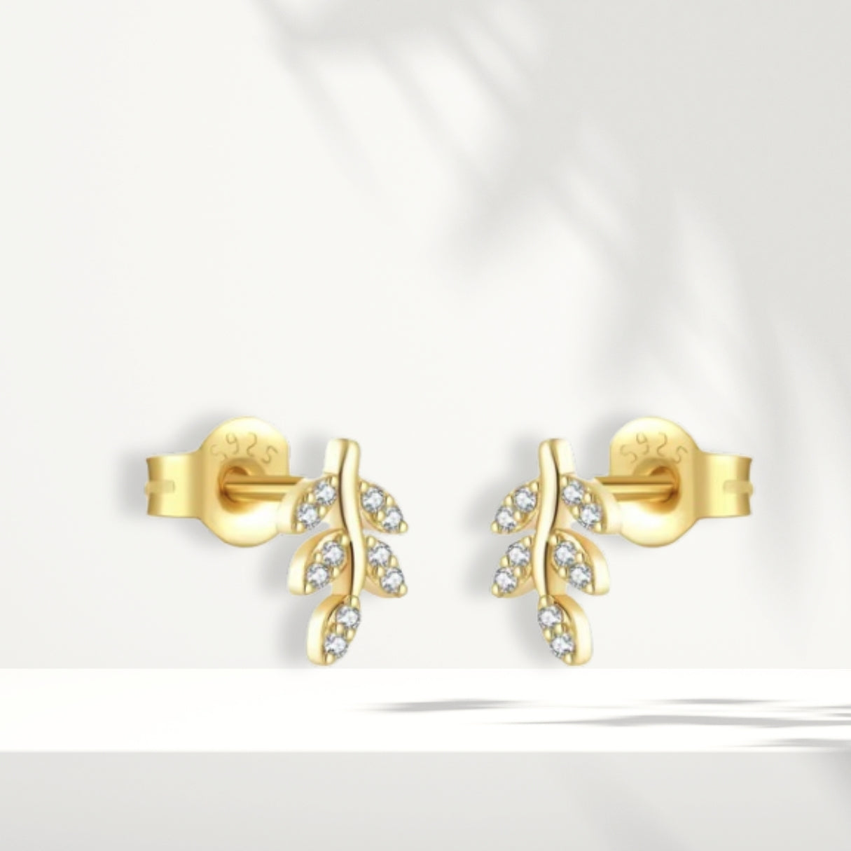 White Silver Earrings