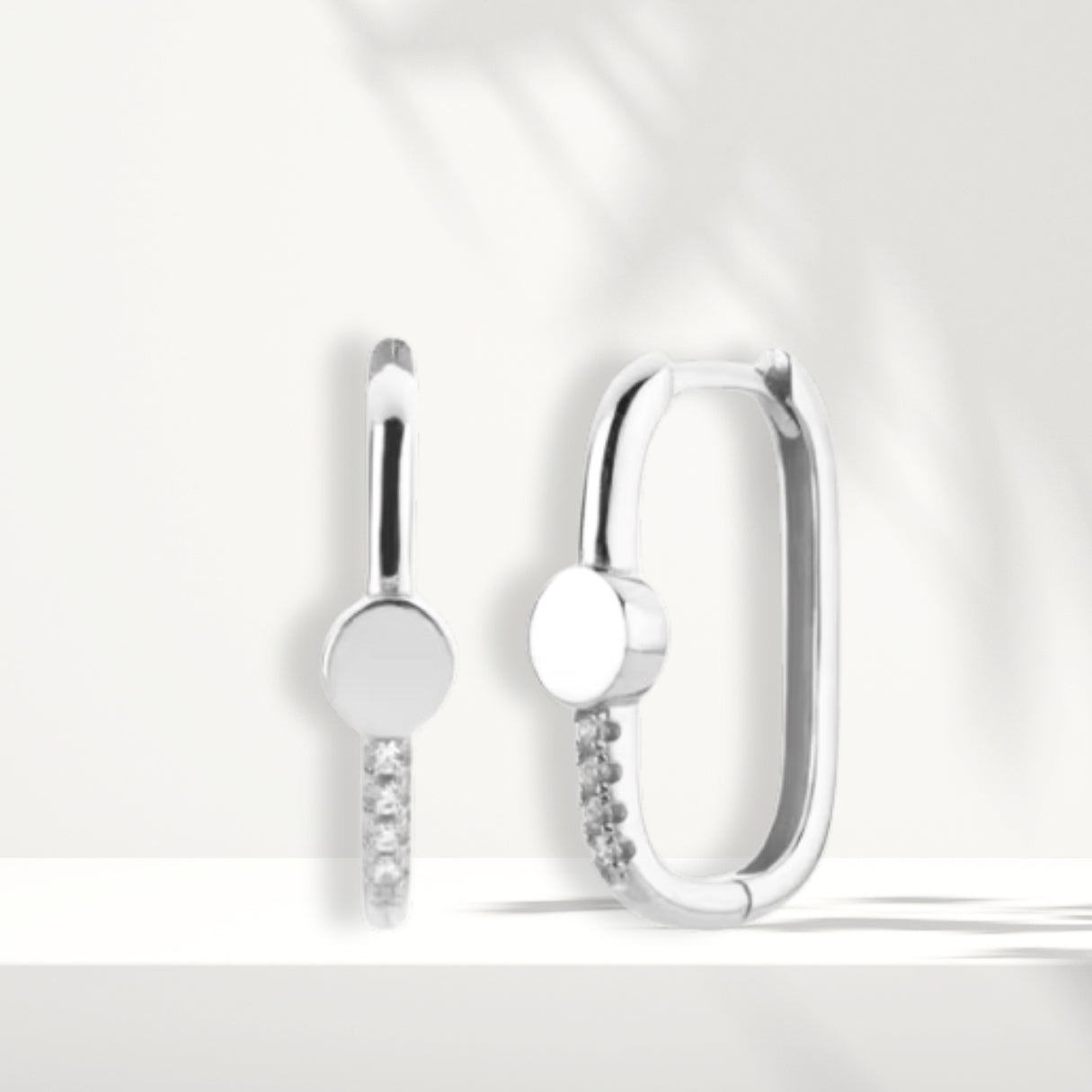 Orecchini in argento bianco