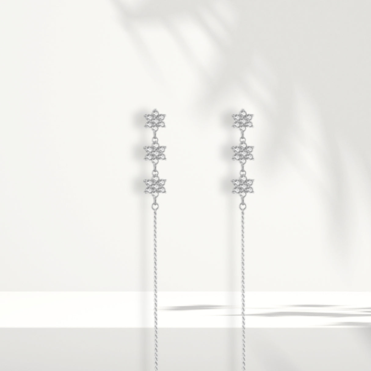 Orecchini in argento bianco