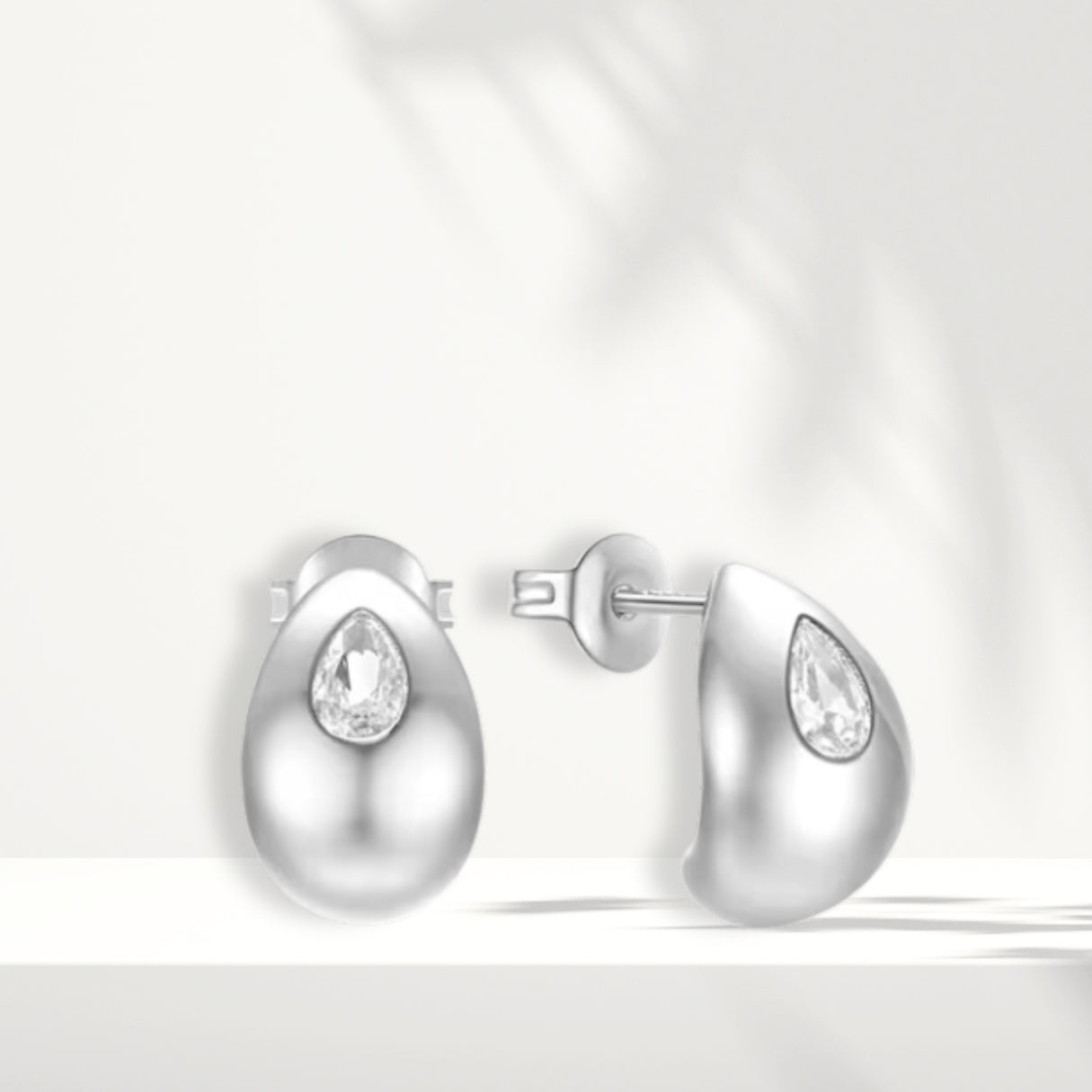 Orecchini in argento bianco