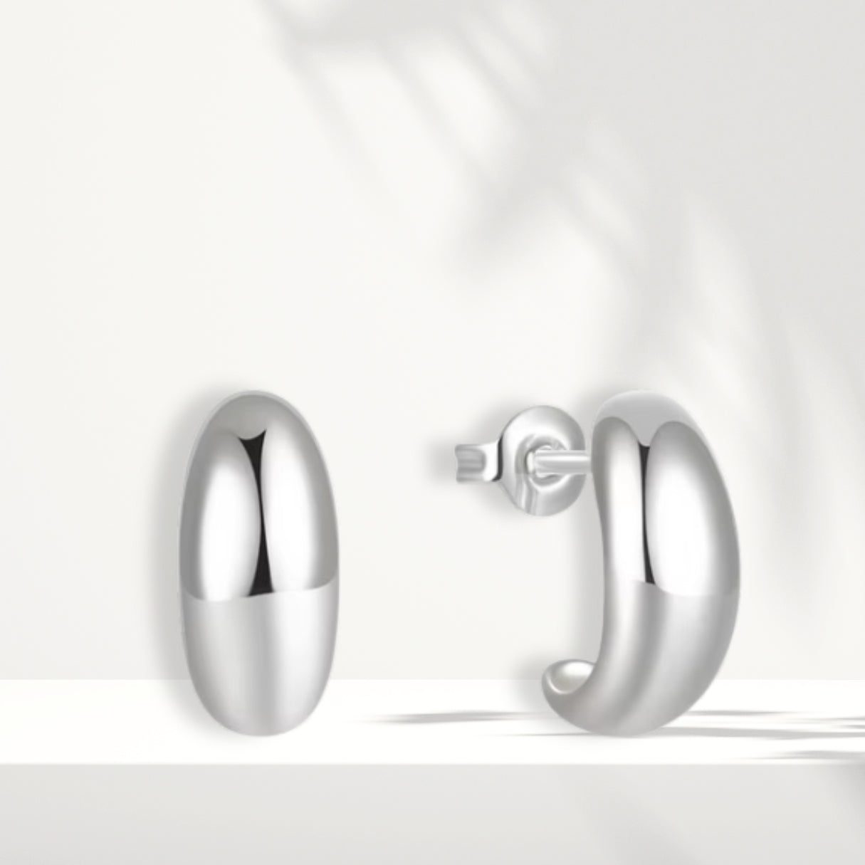 Orecchini in argento bianco