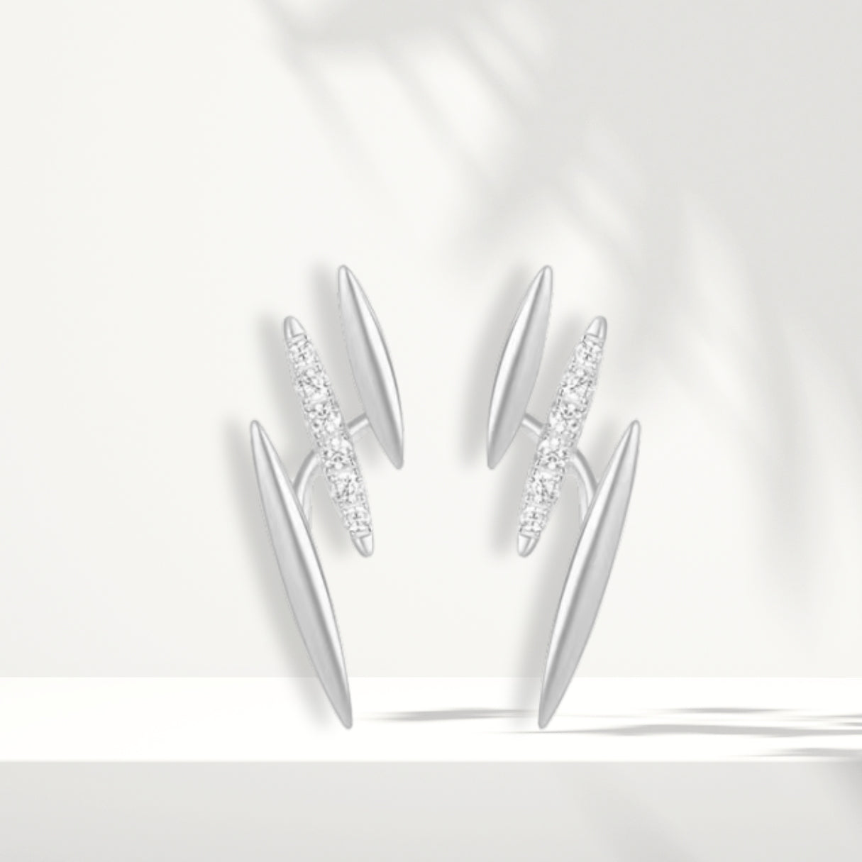 Orecchini in argento bianco