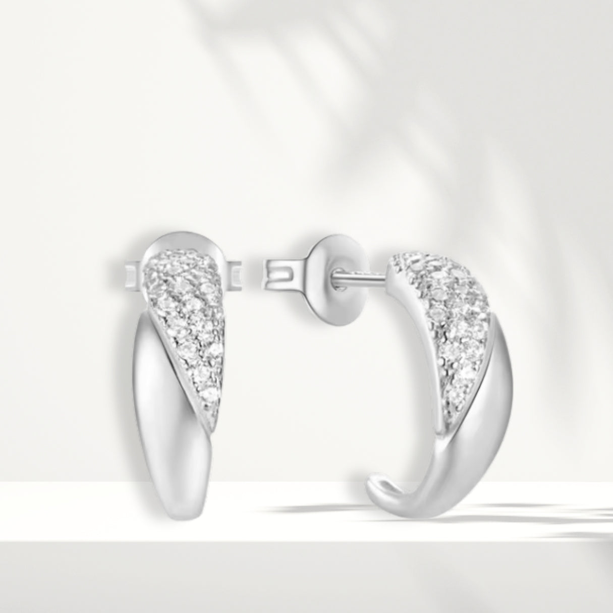 Orecchini in argento bianco