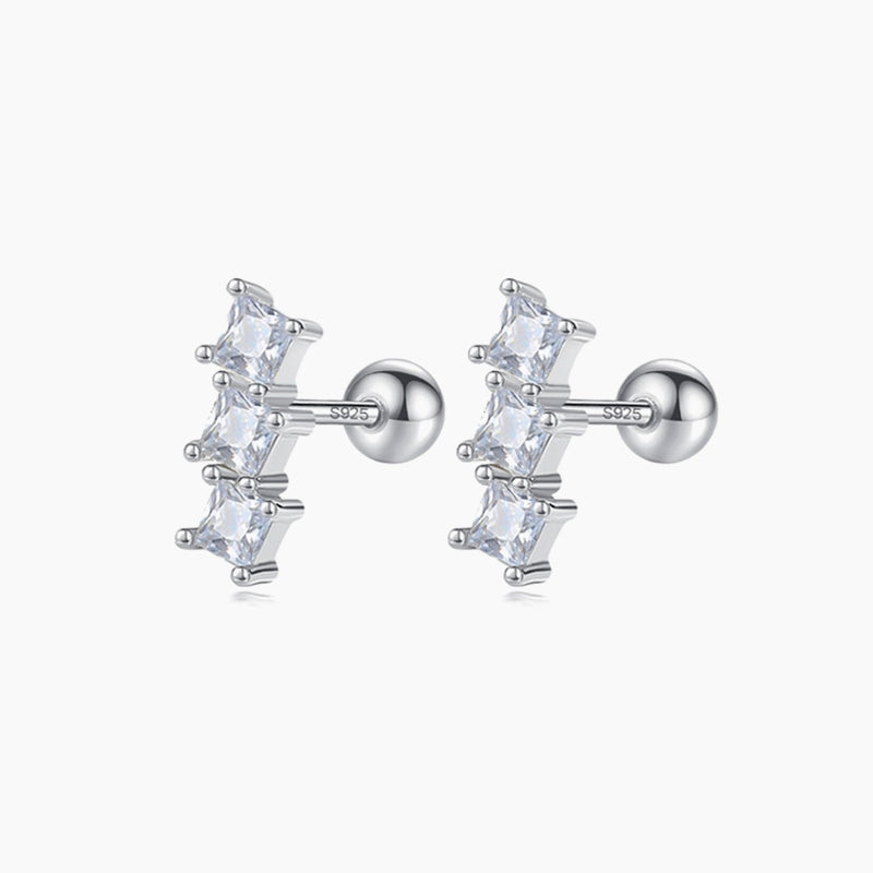 Orecchini in argento bianco