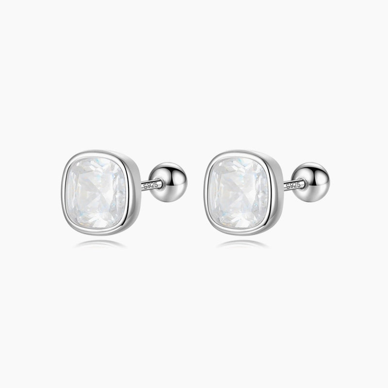 Weiße Silberohrringe