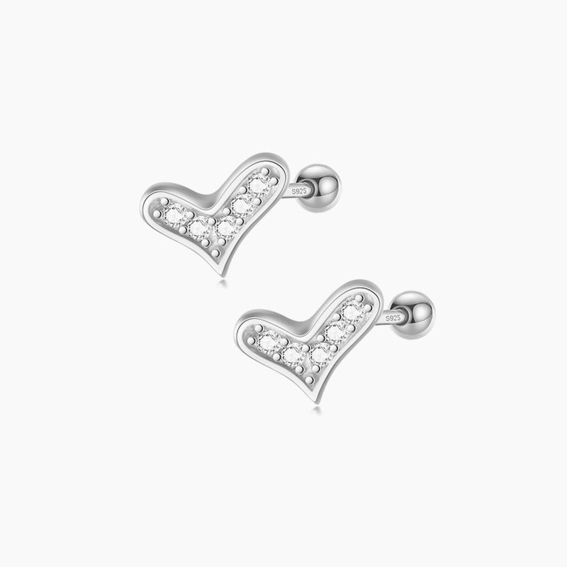 Orecchini in argento bianco