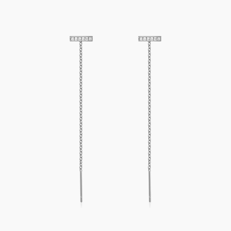 Orecchini in argento bianco