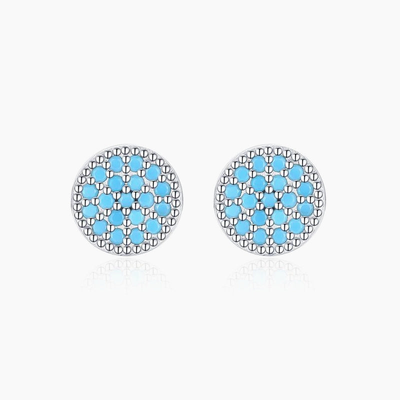 White Silver Earrings