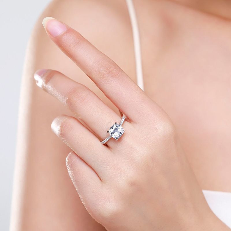 White Silver Ring