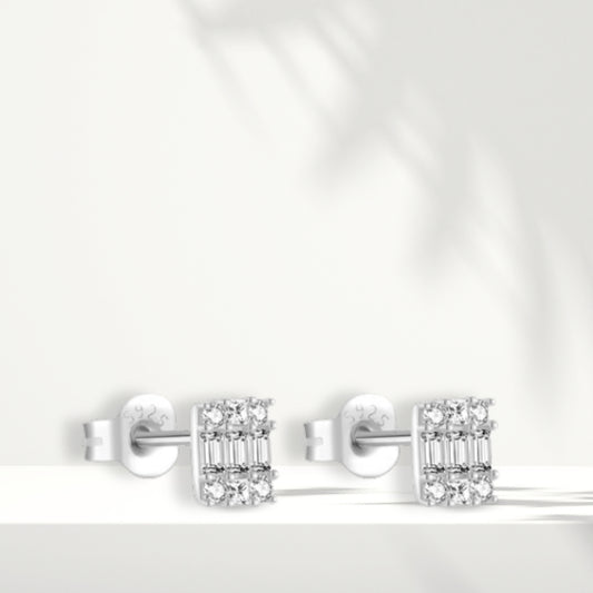 Orecchini in argento bianco