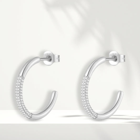 Orecchini in argento bianco