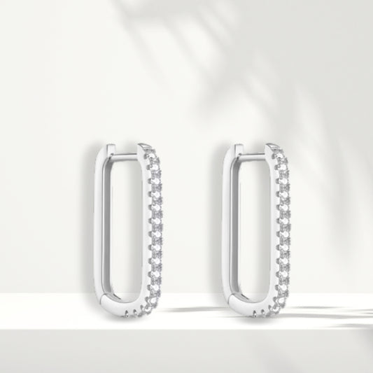 Orecchini in argento bianco