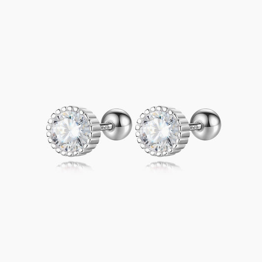 Orecchini in argento bianco